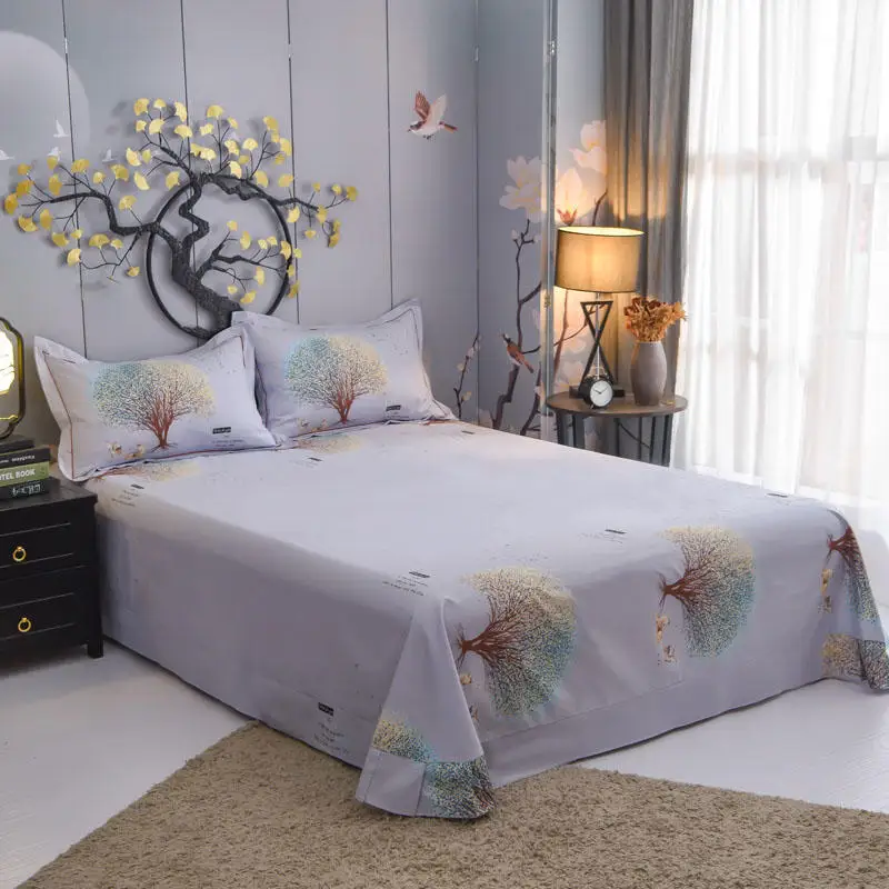 Постельные принадлежности с принтами деревьев постельные из хлопка