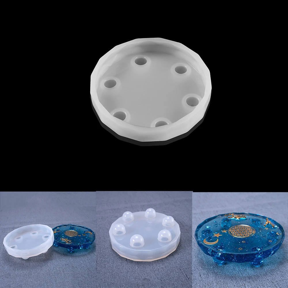 

1 Pcs Round Irregular Tray Silicone Mold UV Epoxy Resin Decorative Mold For DIY UV Resin Coaster Crafts Handmade Making Tools
