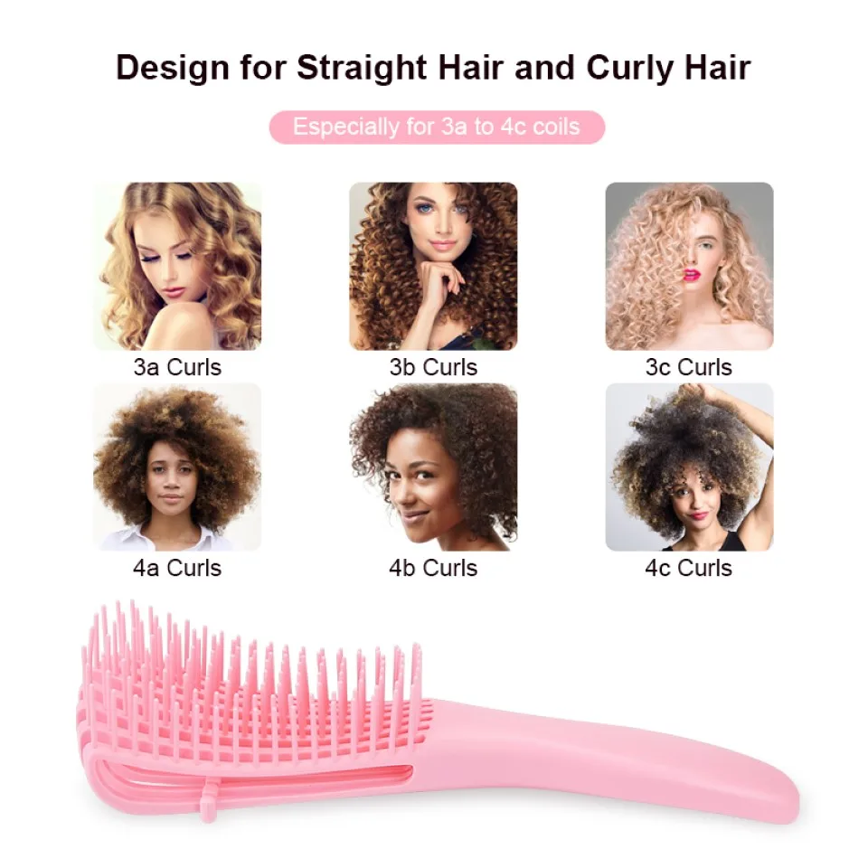 1pcs Curly Hair Brush Scalp Massage Comb Women Detangle Hairbrush Anti-tie Knot Professional Salon Hairdressing Styling Tools | Красота и