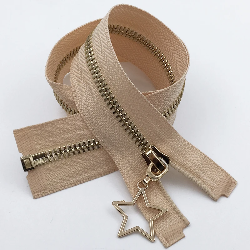 5# Open-End Металлические молнии DIY экологически чистая молния для шитья пуховая сумка куртка молния декоративная ткань аксессуары - Цвет: 70cmnudepink