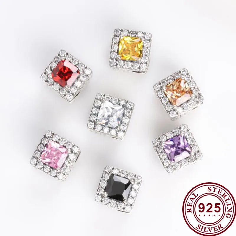 

2020 NEW 925 Sterling Silver Bead New shiny geometric beads Fit Pandora Women Bracelet & Necklace Diy Jewelry