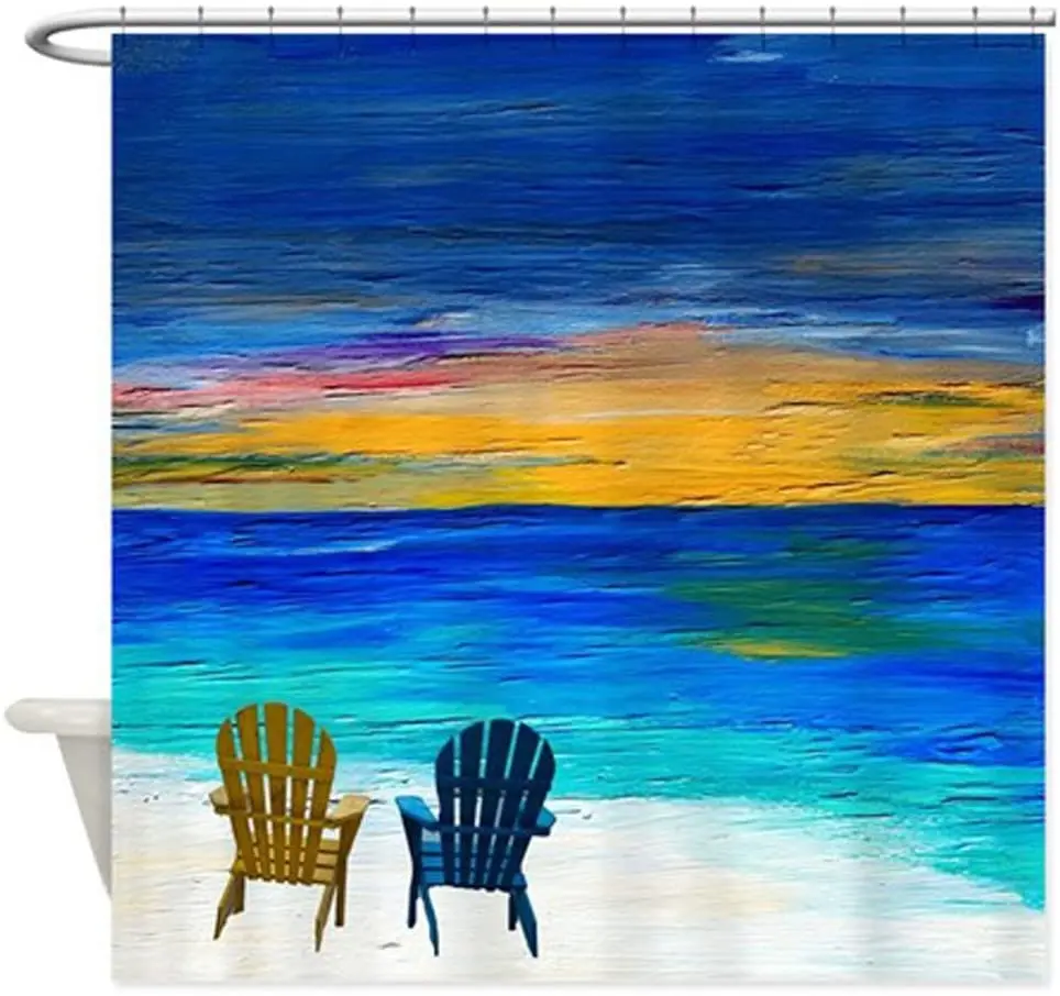 Двое из нас на пляже художественная душевая занавеска аксессуары для ванной