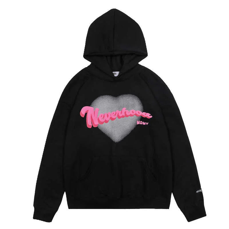 

Fashion Hoodies Men 3D Letters Heart Streetwear Hip Hop Sweatshirt Harajuku Casual Pullover Cotton Oversized Hoodie Unisex
