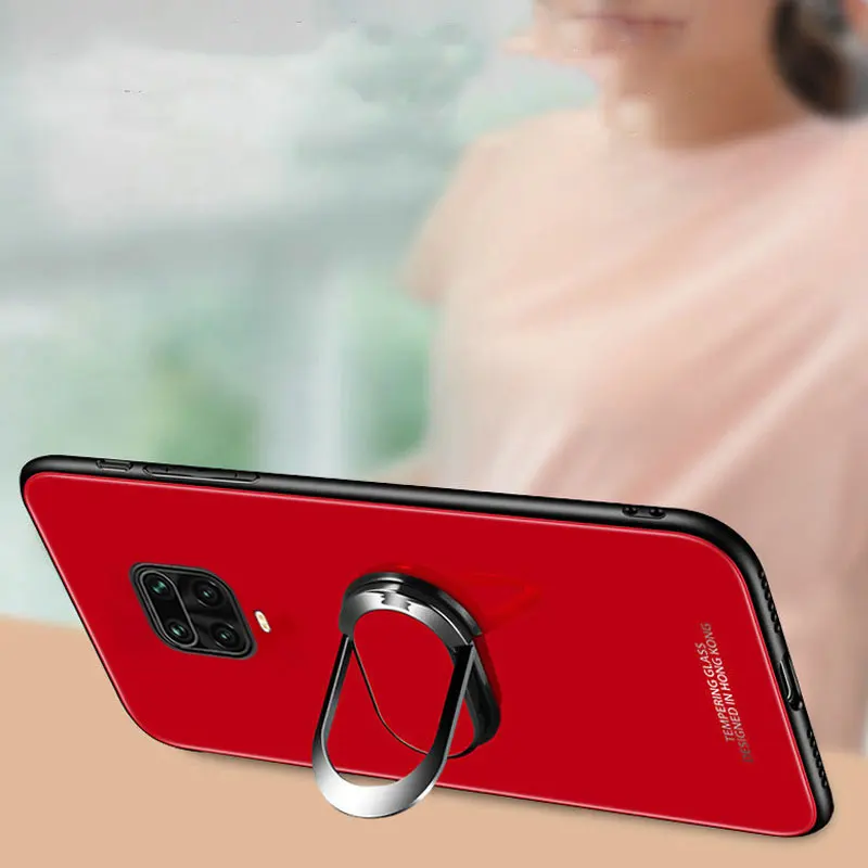 Кольцевой Магнитный чехол для xiaomi Redmi Note 9S из закаленного стекла 9 Pro max мягкая