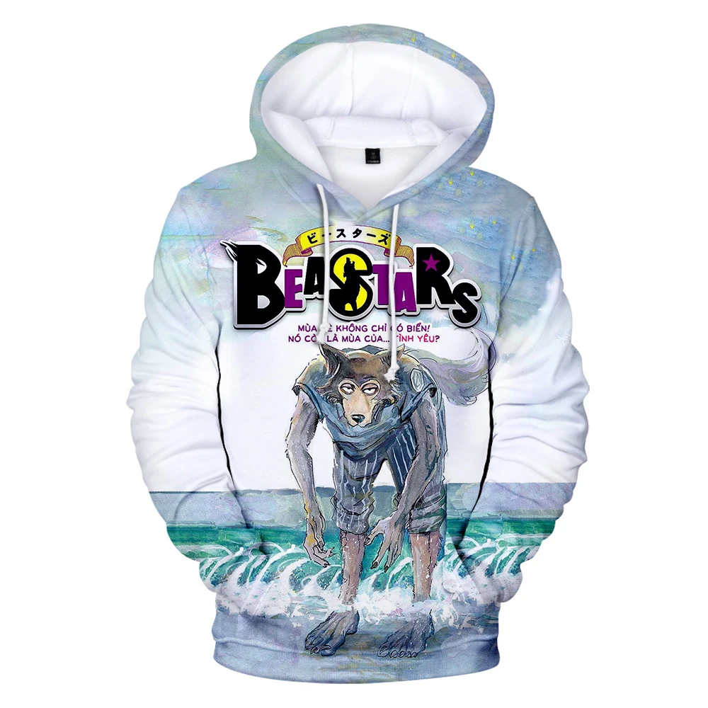 New 3D Anime BEASTARS Hoodies The Wolf elements Hip Hop Hoodie BEAST COMPLEX Cartoon Coats Children spring autumn Kids Clothes | Мужская