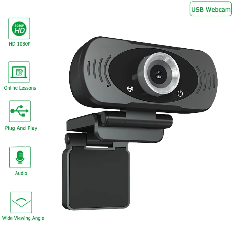 Веб камера ESCAM с встроенным микрофоном USB Full HD 1080P|Камеры видеонаблюдения| |
