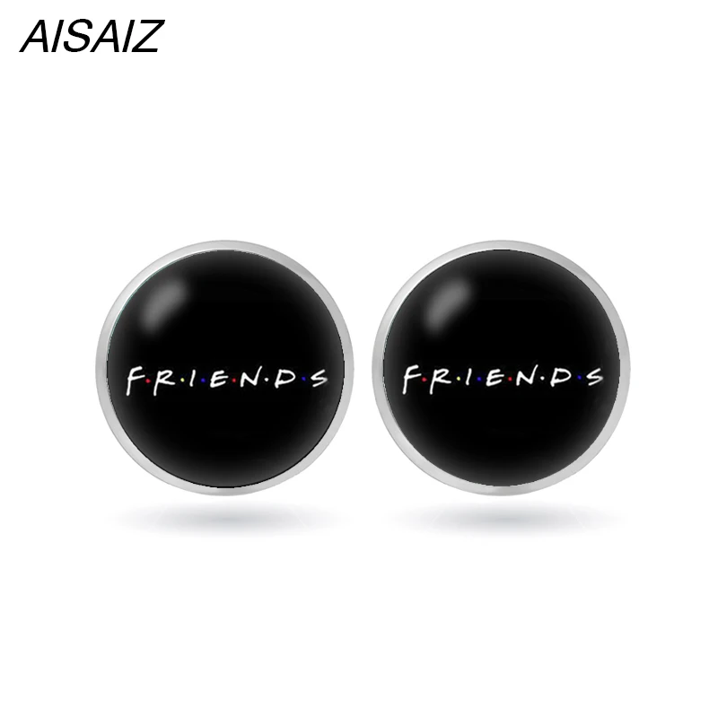 10 шт./лот серьги-гвоздики для ТВ шоу друзей серьги женщин стеклянный кулон