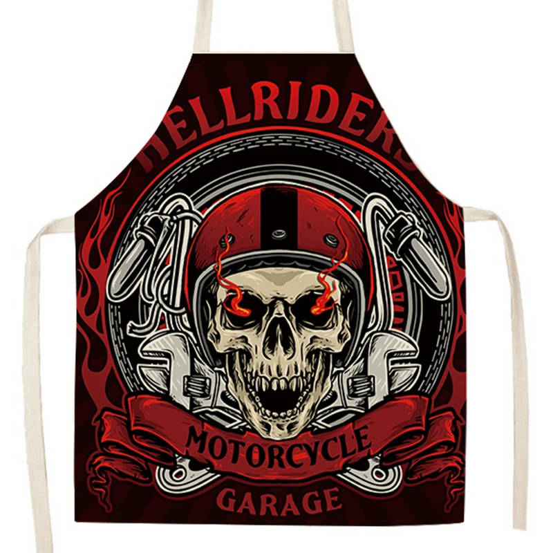 

black Vintage American Style Muscle Motorcycle Club Art Kitchen Cooking Apron Home Sleeveless waterproof Aprons for apron