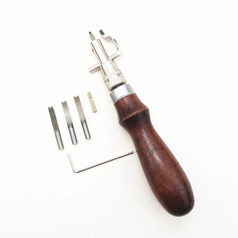DSPIAE 7 дюймов 1 регулируемые строчки Groover складные кожаные Инструменты Набор DIY кожаный набор для резьбы зубило Hanf детали для инструментов Новинка