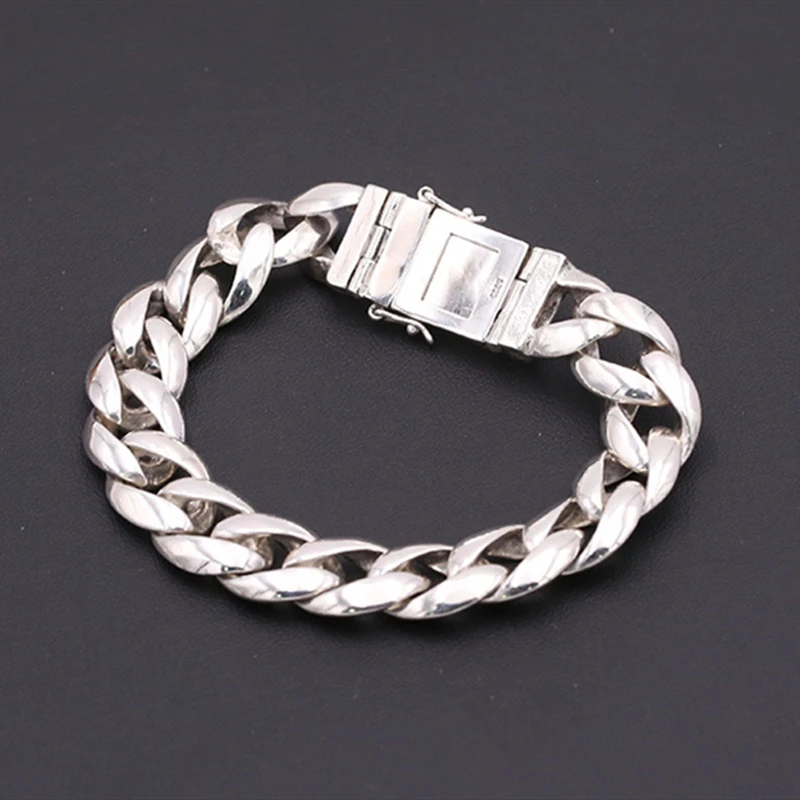 Мужской браслет из серебра 925 пробы ширина 12 мм|Цепочки и браслеты| |