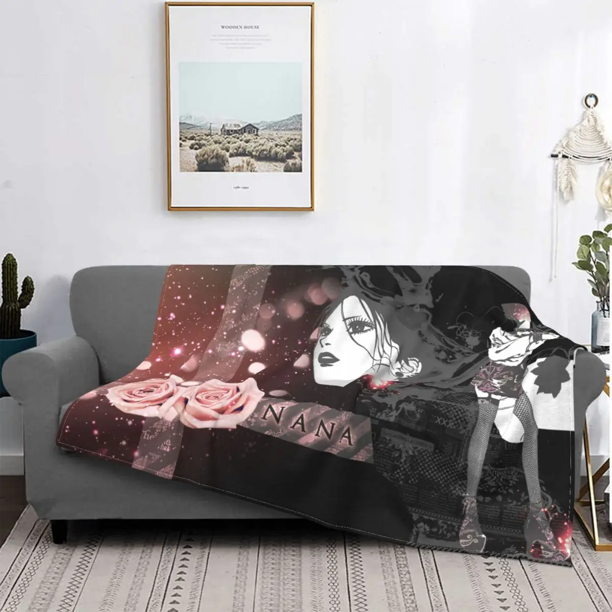 

Anime Nana Osaki Flannel Throw Blanket Kawaii Harajuku Blanket for Bedding Outdoor Ultra-Soft Bed Rug