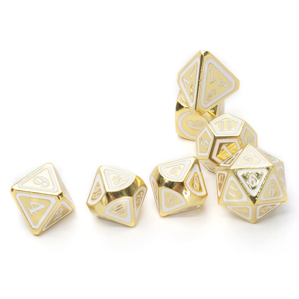 Chengshuo игральные кости DND Подземелья и Драконы настольная игра распродажа продвижение многогранные металлические кубики цинковый сплав числовое сочетание игральные кости