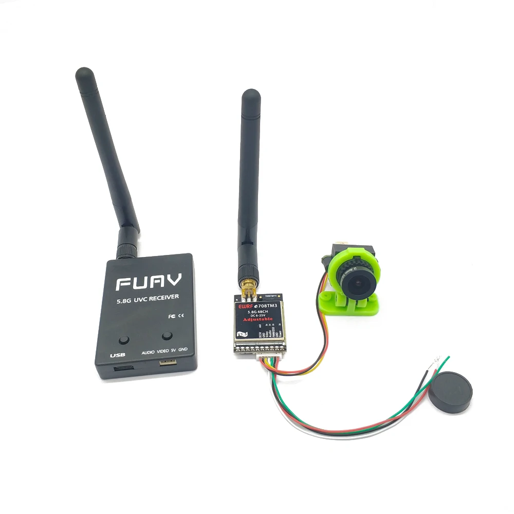 Готов к использованию 5,8G FPV приемник UVC видео нисходящий OTG VR Android телефон+ ewrf 25 МВт/200 мВт/600 мВт Передатчик+ CMOS 1000TVL камера - Цвет: New Set