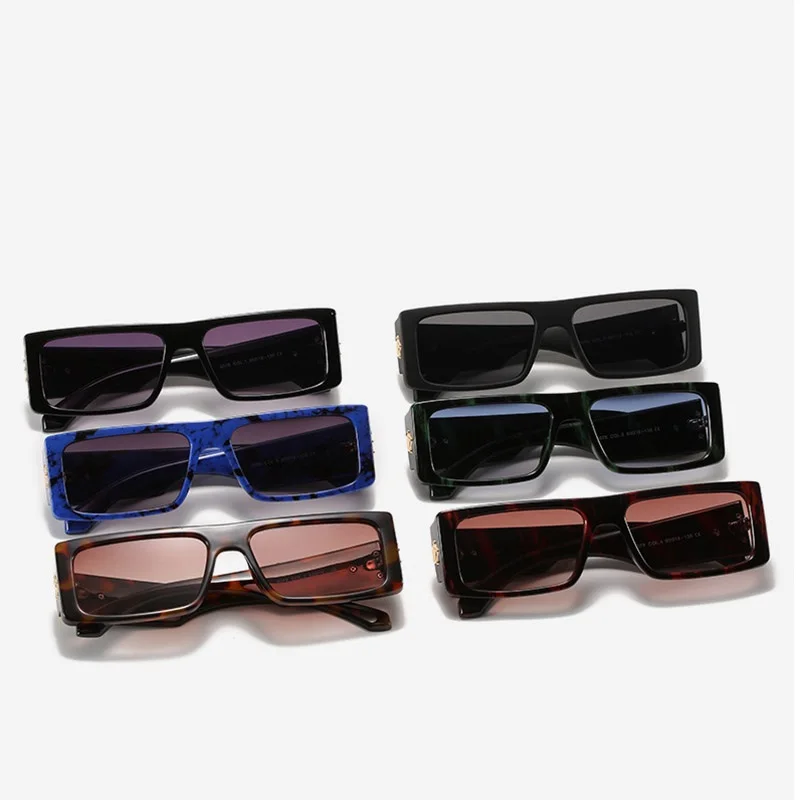 

Fashion Rectangle Sunglasses Women Small Square Shades Men Vintage Brand Design Narrow Frame Sun Glasses Women Oculos De Sol