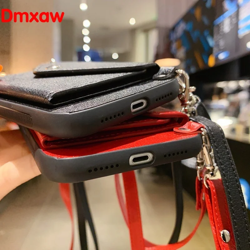 For Xiaomi Redmi 9T Note 9 4G 8 7 6 5 Pro Max 9s 8T 5G 9A 9C Mi 11 10 Ultra 10T Case Litchi Leather Wallet Card Strap | Мобильные