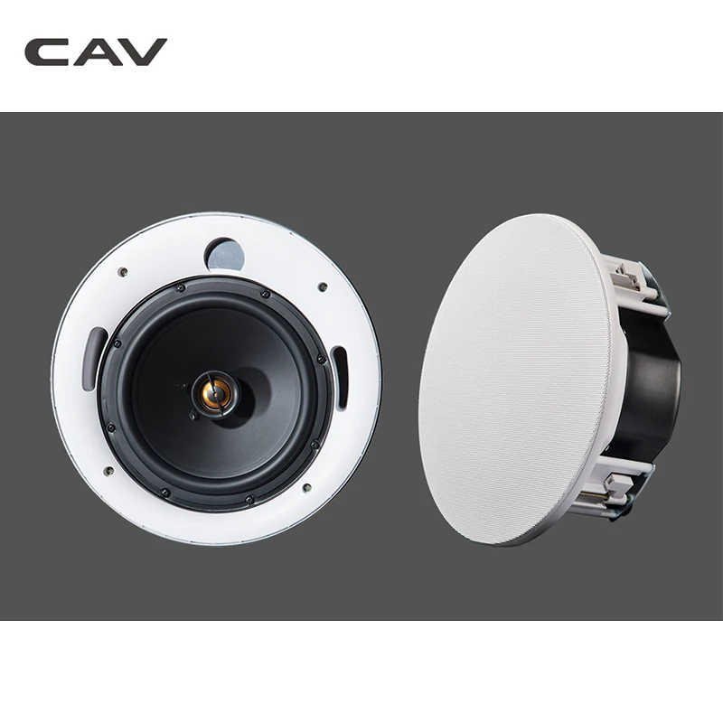 CAV HT-90 встроенный динамик двухсторонний 8 дюймов домашний кинотеатр музыкальный динамик s Домашнее использование фоновая звуковая система потолочный динамик s пластик