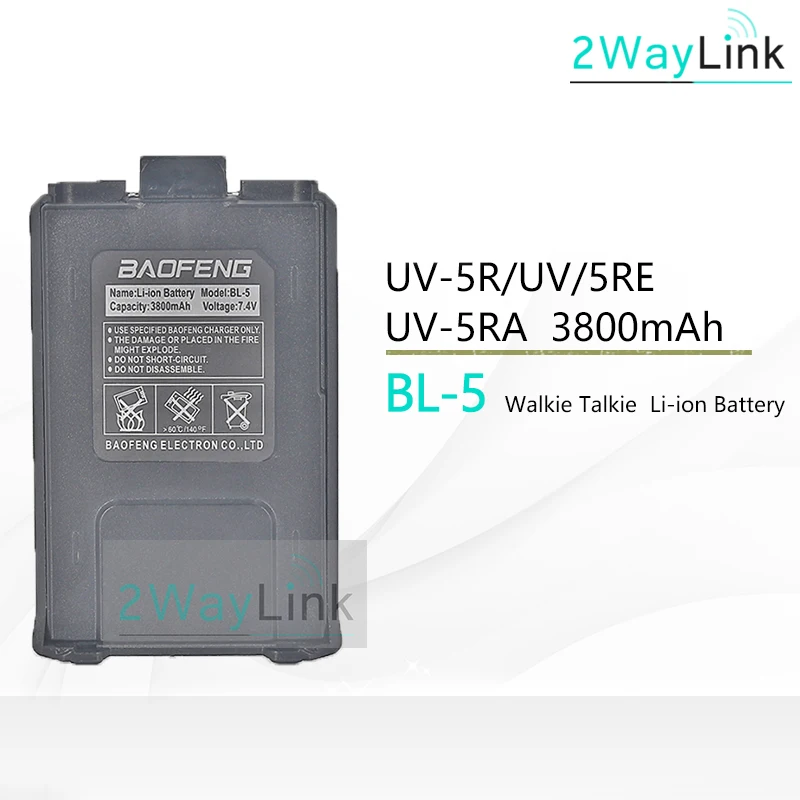 

1pc Baofeng UV-5R UV-5RE UV-5RA BL-5 3800mAh Battery Larger Capacity Baofeng Original 1800mAh Battery of Baofeng Walkie Talkie