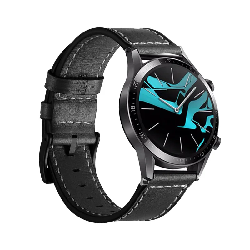 Ремешок для часов Huawei GT2 46 мм 42 кожаный ремешок Honor Watch Magic 2 pro|Смарт-аксессуары| |