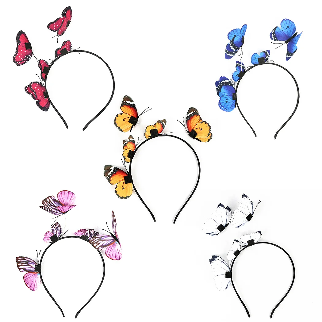 Повязка для волос девочек детская повязка на голову с бабочкой аксессуары
