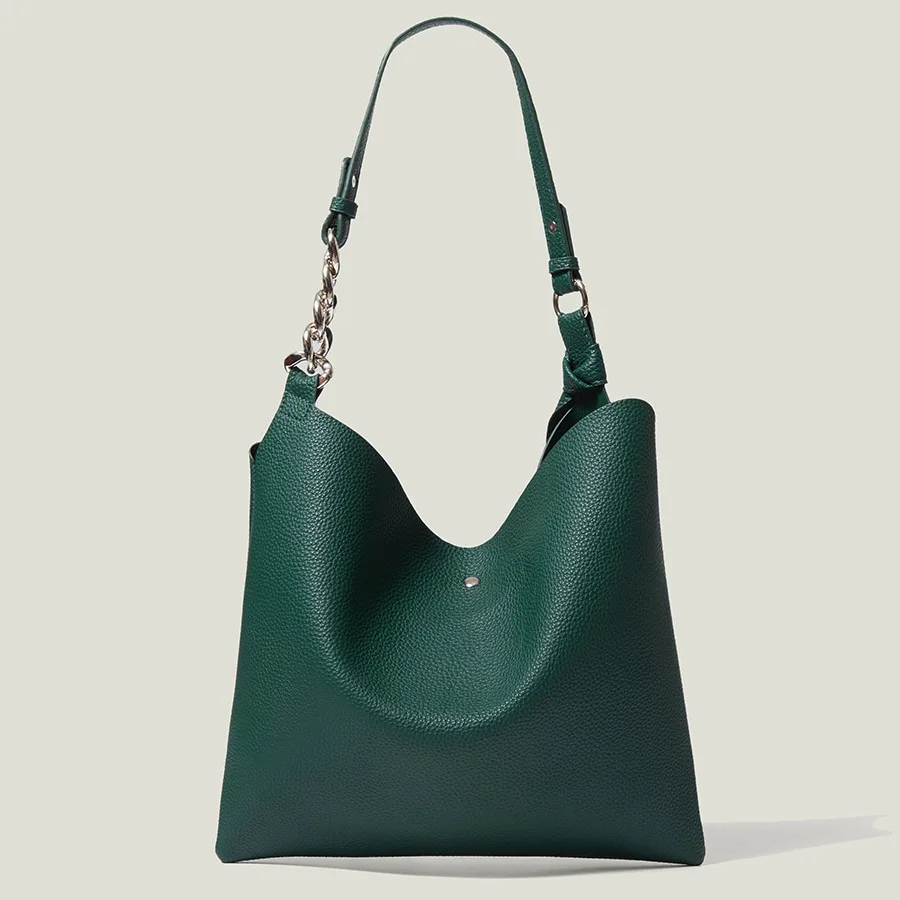 

Designer Lightweight Soft Pu Leather Shoulder Bags for Women Metal Chain Design Ladies Hobo Hand Bag Shopper Small Tote Handbag