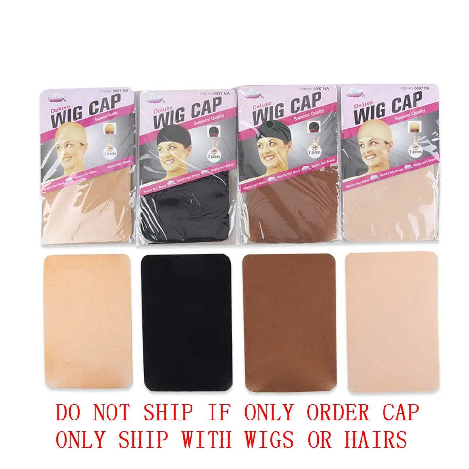 

2pcs High Quality Lace Wig Cap Black Brown Blonde Beige Stocking Cosplay Elastic Liner Mesh For Making Wig Hair Net Hairnet