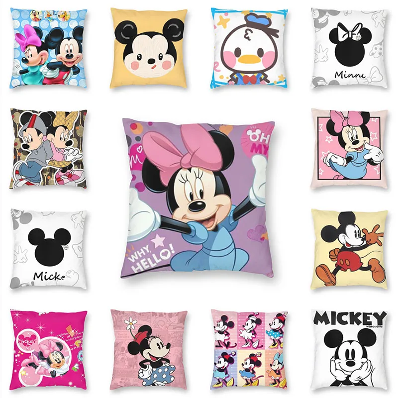 Мультяшные наволочки с Микки и Минни для кроватей подушки аниме домашний декор