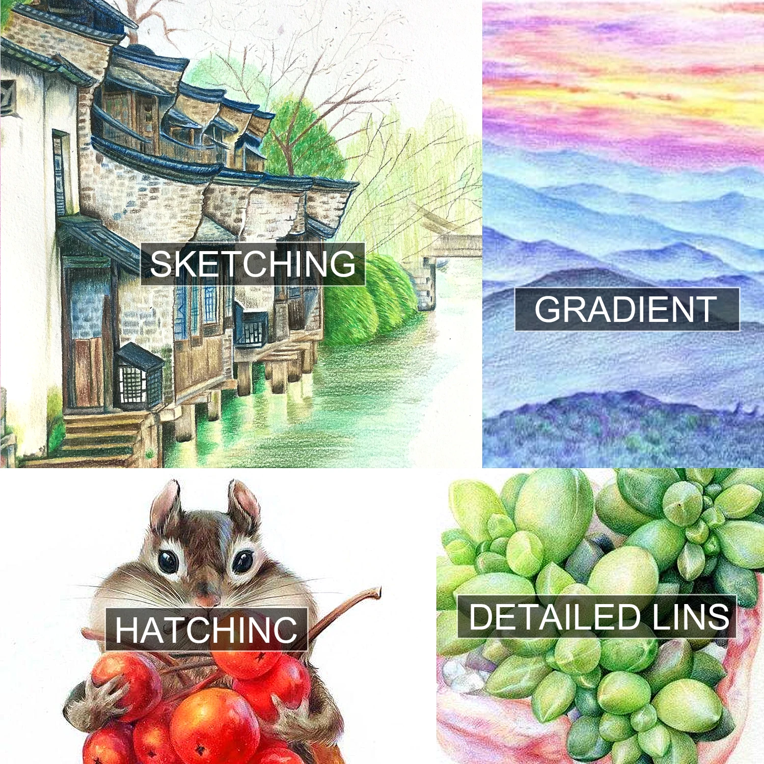 

Colouring Pencils,80 Colours Oil Drawing Pencils for Drawing, Sketching,Shading,Colouring,Adults Books