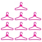 NK 10 шт.лот, розовые вешалки для кукольной одежды, аксессуары для куклы Барби, одежда для платья, юбки, обуви, ролевые игры, дом для девочек, DZ