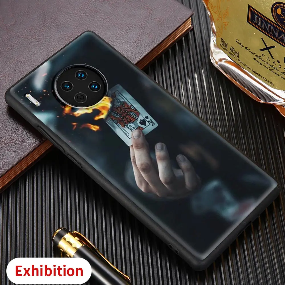 

Burning Card Shockproof Phone Case for Huawei Mate 10 20 30E Lite Pro 5G Mate 40 Pro Plus Rs Shell Silicone Fundas