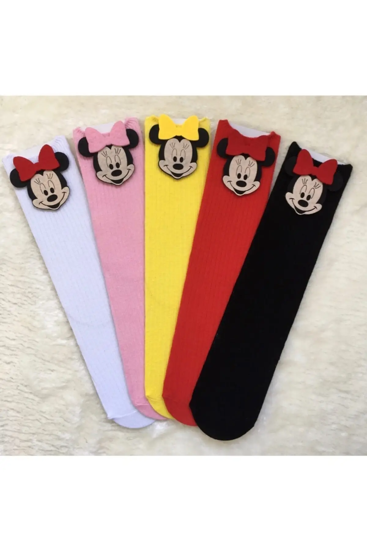 

Felt Embellishment Child Lower Socks Casual Cotton-Spandex Relaxing Pink Single