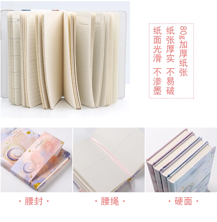 112 Sheets Vintage Notebook Bullet Journal Sweet Planet Planner Book Daily Agenda Diary Stationery Kids Gift Office Supplies