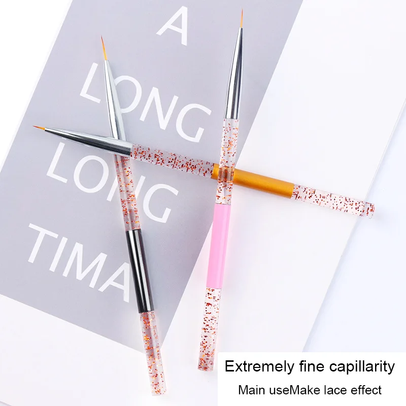 Набор профессиональных кистей для дизайна ногтей 3 шт. ручки подводки коротких