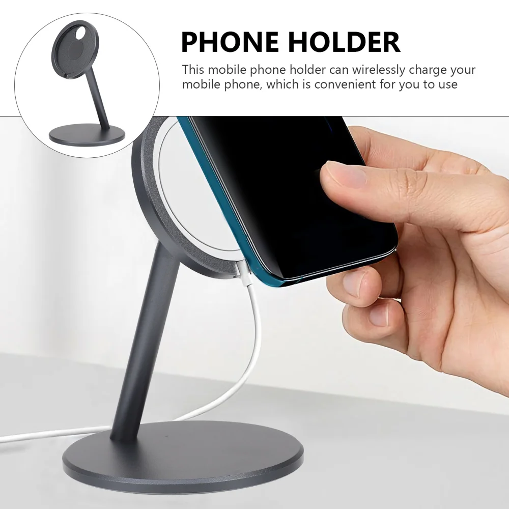 

Durable Lazy Wireless Charger Mobile Phone Stand Desktop Phone Bracket (Grey)