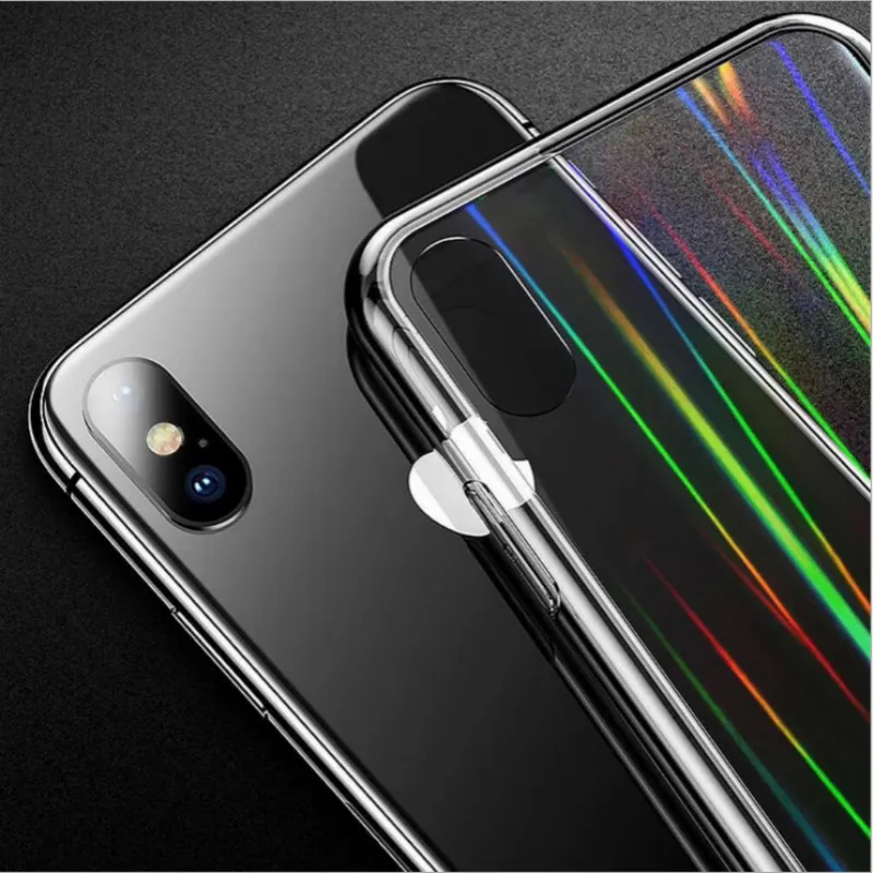 Модный чехол для IPhone X XS 8 7 6 S Plus тонкий прозрачный мягкий из ТПУ беспроводной