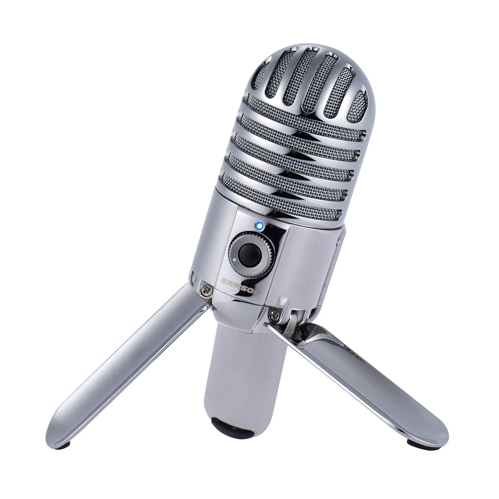 Samson Meteor Mic Studio Desktop Recording Condenser Microphone Fold-back Legs Design with USB Cable Carrying Bag | Спорт и