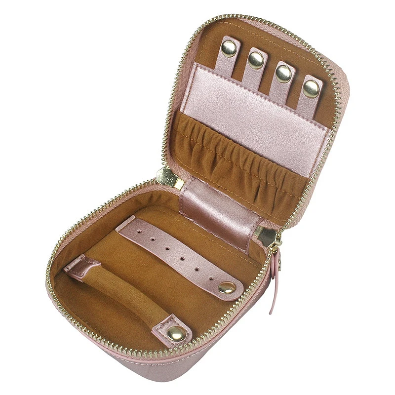 Портативная маленькая шкатулка для путешествий органайзер хранения Кожаная