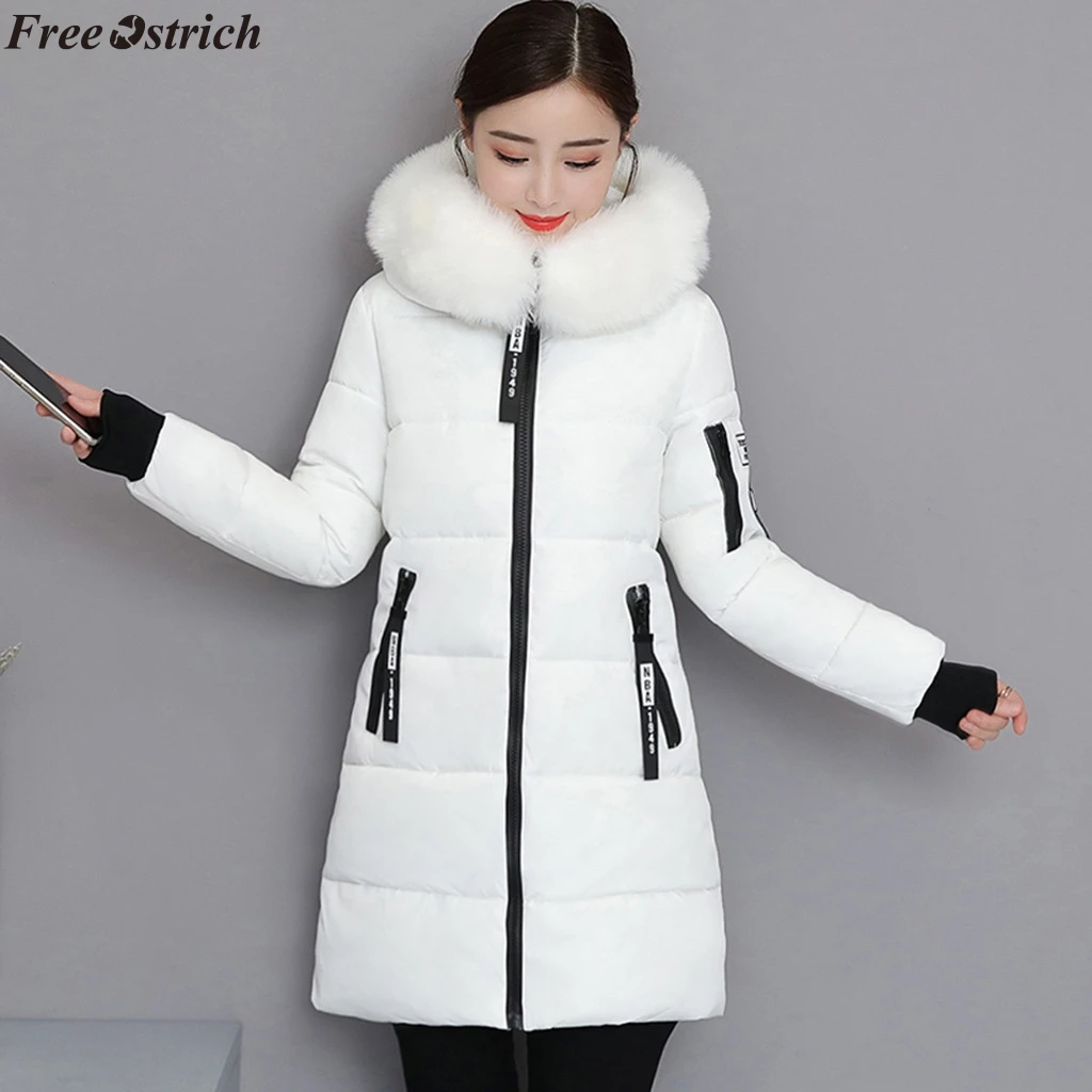 Женское пальто средней длины SAGACE толстая парка с кроличьим мехом Зимняя