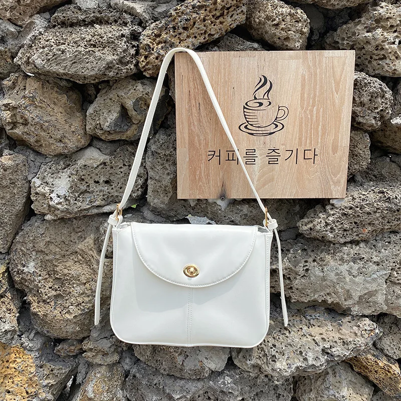 

Soft PU Leather Ladies Shoulder Crossbody Bags Fashion High Quality Women Underarm Bag Simple Female Tote Purse Hangbags Bolsa