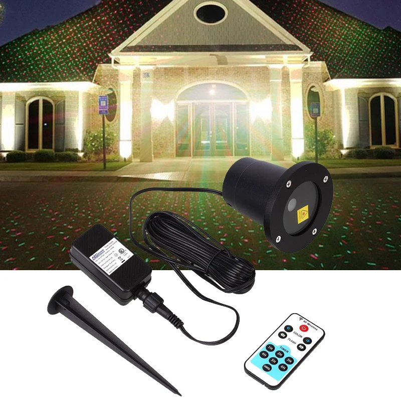 Рождественский светодиодный садовый лазерное пятно пульт дистанционного