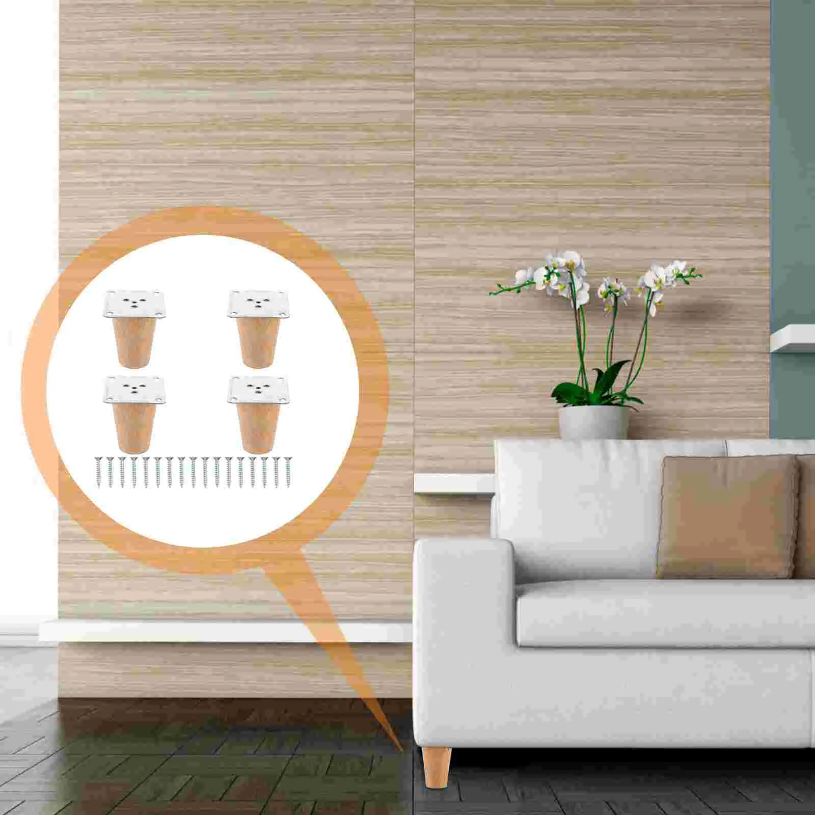 

4 Sets Nordic style Table Feet Furniture Legs Wood Sofa Cabinet Foots