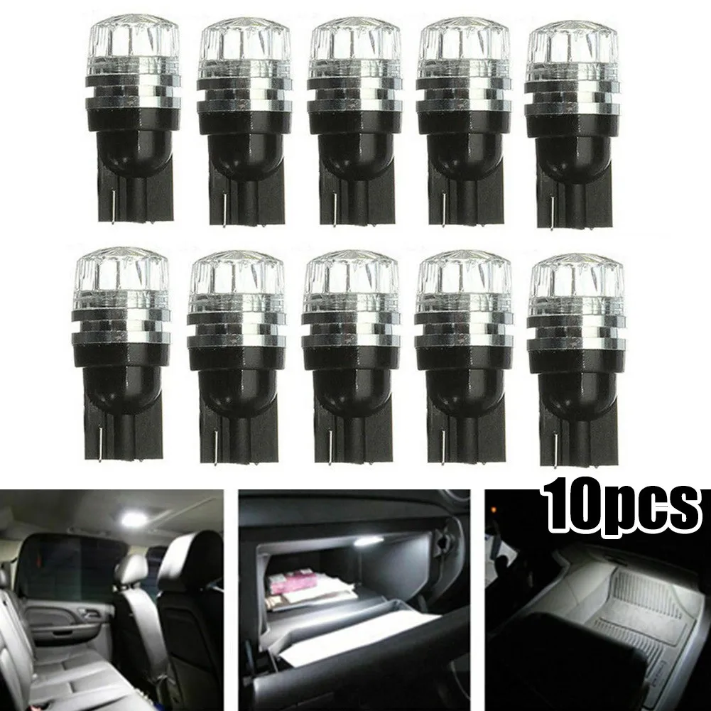 

10x T10 5050 SMD Led Side Light White Bulbs Car Error Free Canbus Xenon W5w Sidelight Car License Plate Lamp