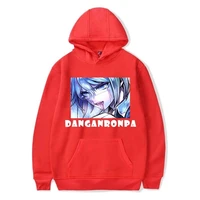 game danganronpa hoodies cosplay long sleeve unisex sweatshirts bear print solid loose pockets casual streetwear sweater top