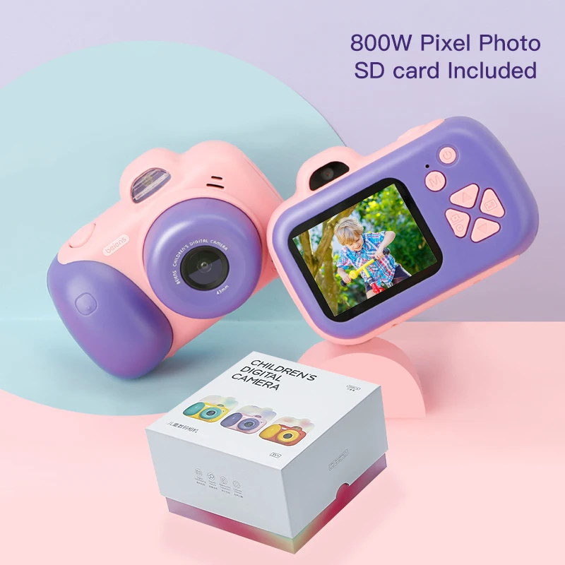 purple-pink Детские игрушки для малышей, детский фотоаппарат цифровой, подарок на день рождения детям, развивающие игрушки игрушка для малышей, детская фотокамера - Цвет: purple-pink