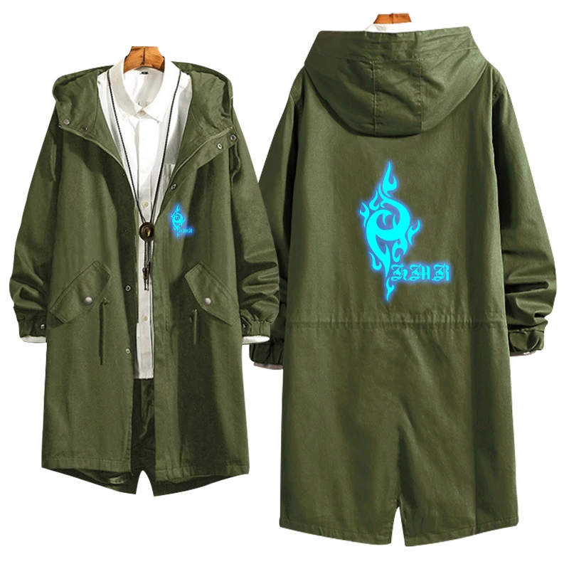 Cosplay K пальто светящаяся цветная печать молния унисекс Толстовка тонкая куртка