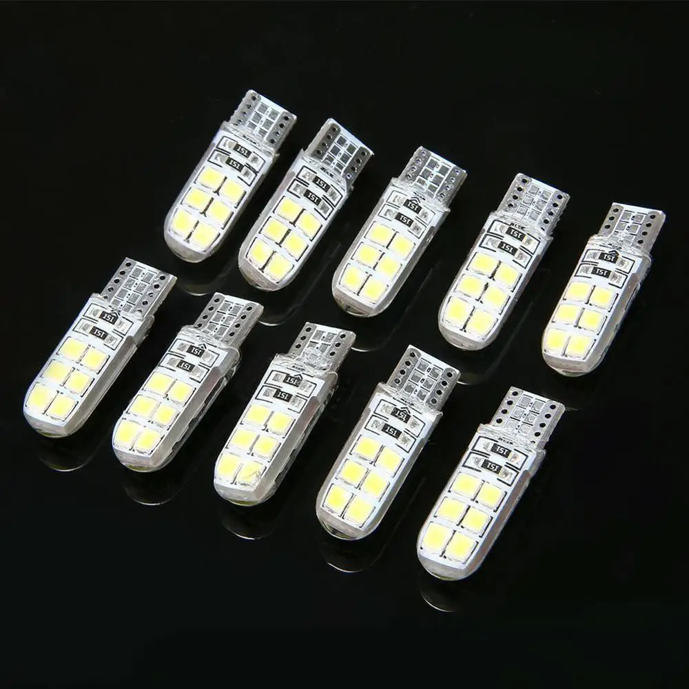 10 шт. универсальные автомобильные лампы T10 194 W5W COB 2835 SMD 12 светодиодов 2 Вт |