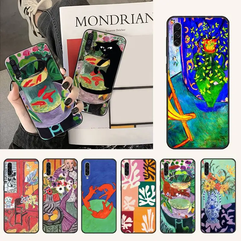 

Henri Matisse cat flowers Painting Phone Case For Samsung galaxy A S note 10 12 20 32 40 50 51 52 70 71 72 21 fe s ultra plus