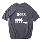 Футболка NOFX мужская с коротким рукавом, дышащая хлопковая тенниска рок-группы, крутая забавная майка в хипстерском стиле, топ свободного покроя на бедрах