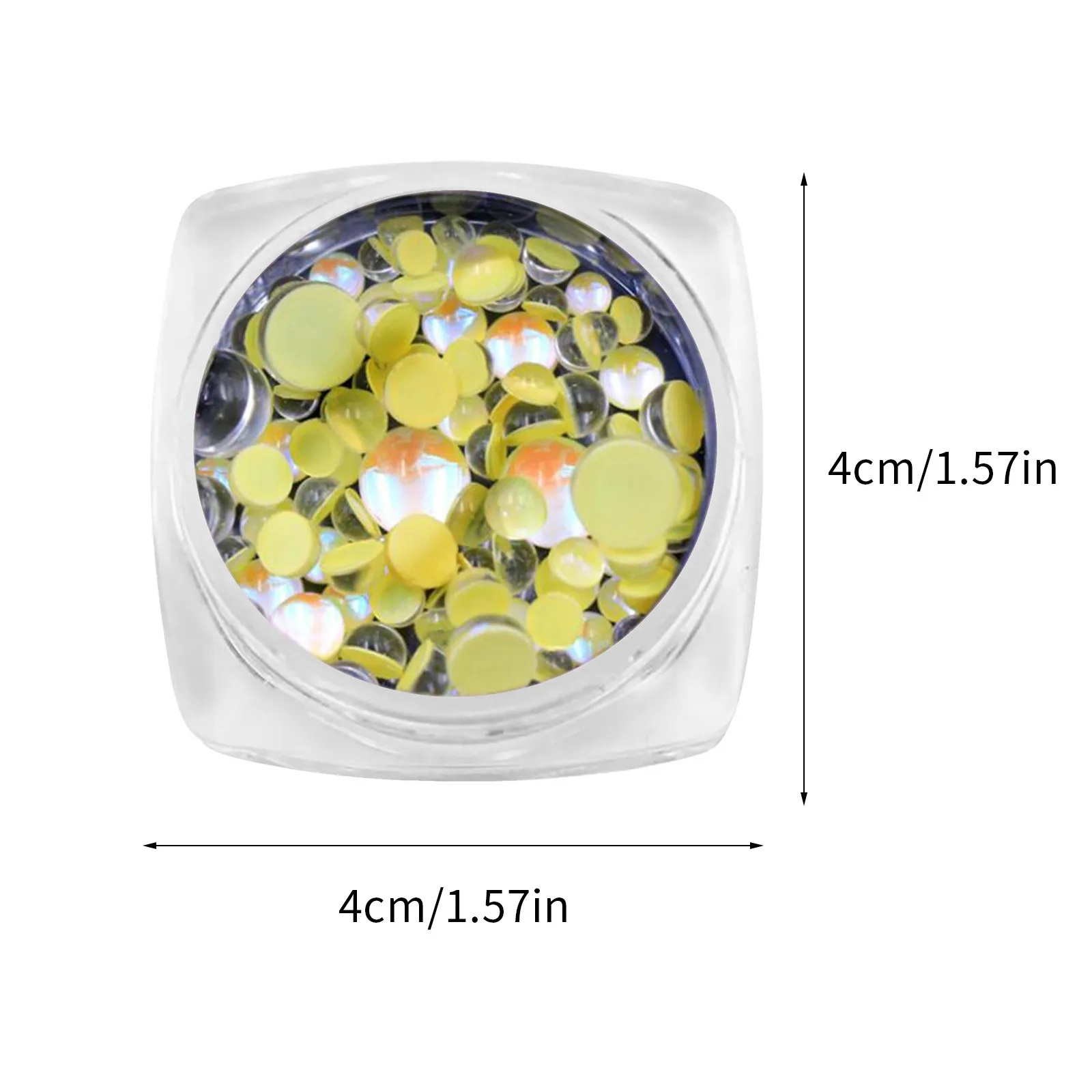 

Nailart Jewelry Bead Transparent Semi-Round Bead Nail Jewelry Rhinestone Pegatinas Para Uas
