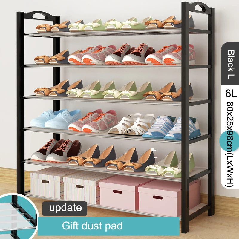 Простая Пластиковая полка для обуви Пыленепроницаемая съемная мебель