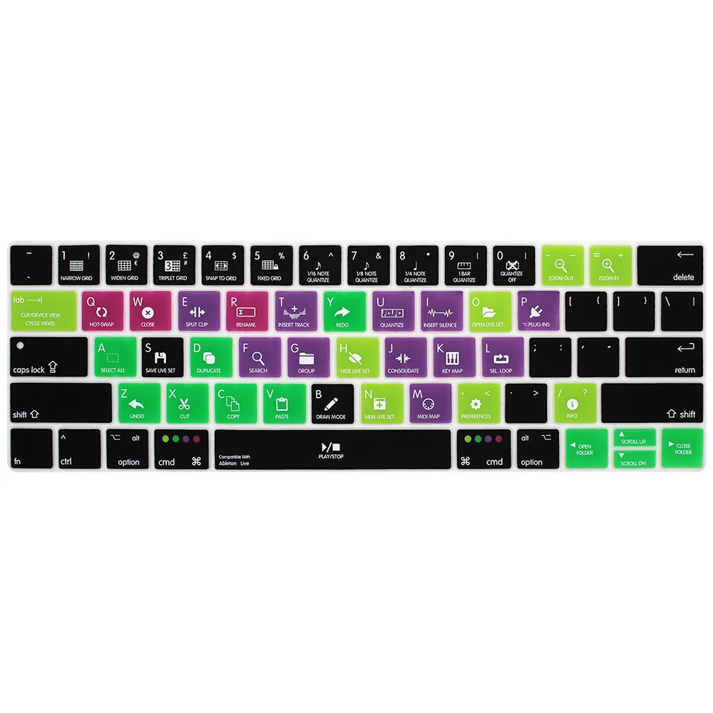 A Logic Pro X горячий ярлык клавиатуры Обложка Для iMac, Mac book Pro Air 13 15 планшетный ПК Клавиатура Защитная Прокладка Skins-L827 - Цвет: A